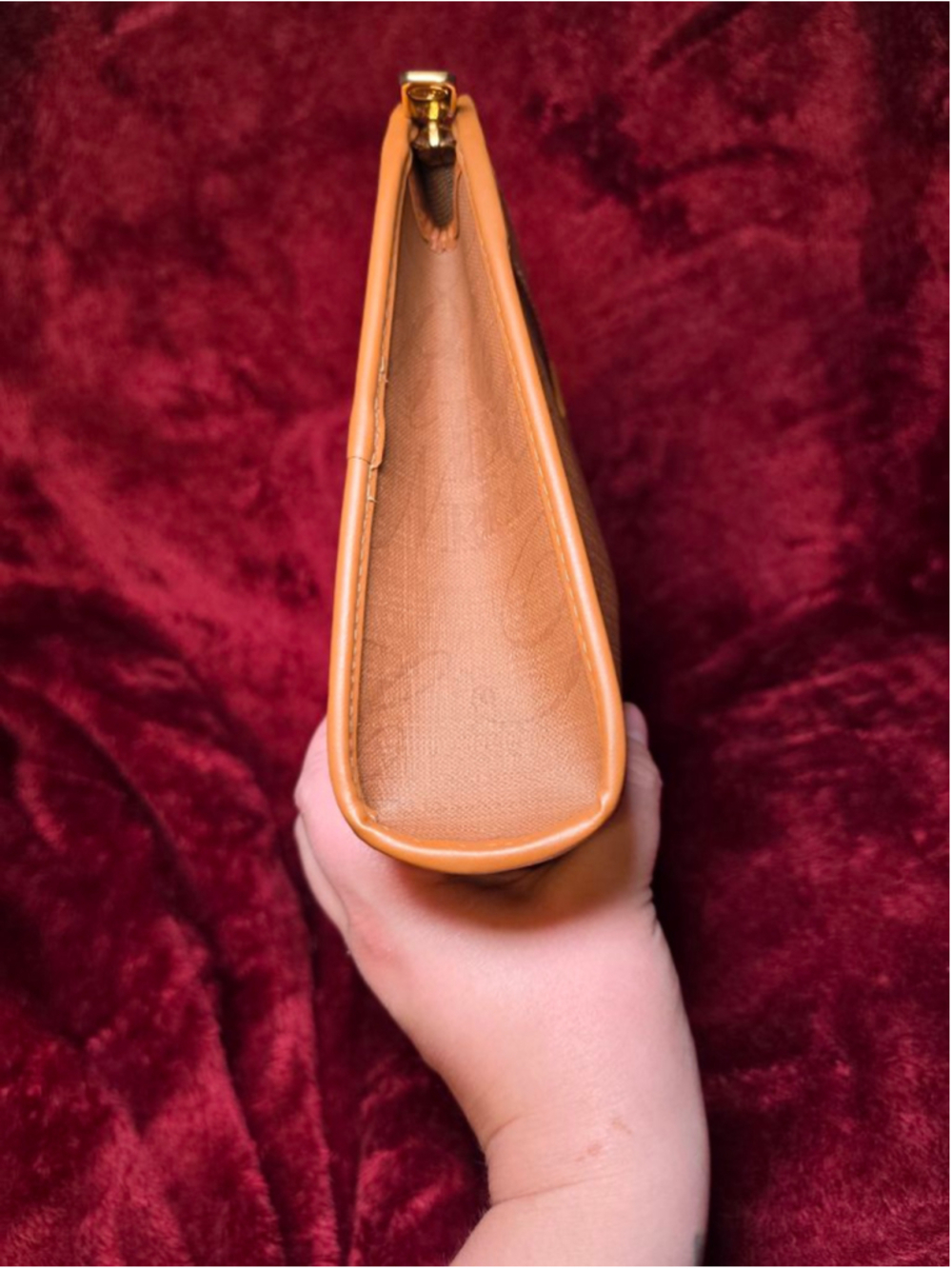 Nina Ricci Brown Monogram Clutch Bag w/ Authenticity Card - Picture 7 of 12